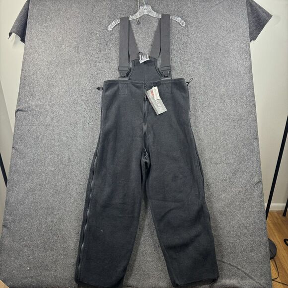 DCSP By NCED Overall Bibb Adult Medium Regular Short Black Fleece Polartec - Picture 1 of 11